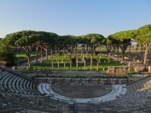 amfitheater in ostia antica rome
