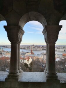 uitzicht over het Parlementsgebouw van Boedapest