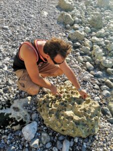 alikruiken zoeken op het strand van Senneville-Sur-Fécamp roadtrip Noord Frankrijk