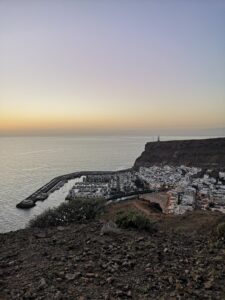 puerto de Mogán in Gran Canaria bij zonsondergang