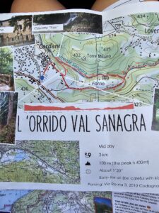 plan van de wandeling L'Orrido Val Sanagra in Noord Italië